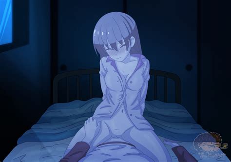 Xbooru Anime Bed Bedroom Bedroom Sex Blush Bottomless Bride Cowgirl