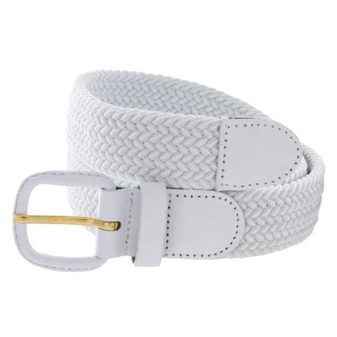 Afonie Afonie S112wt Xl Braided Elastic Stretch Belt With Leather