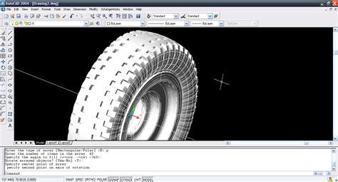 How To Design The Tyre And Rim In Autocad 2004 Grabcad Tutorials