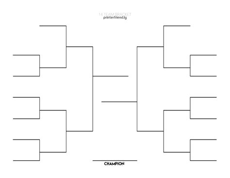 Fill out your brackets for you chance to win prizes. 14 Team Single-Elimination Bracket: Printable, Fillable in ...