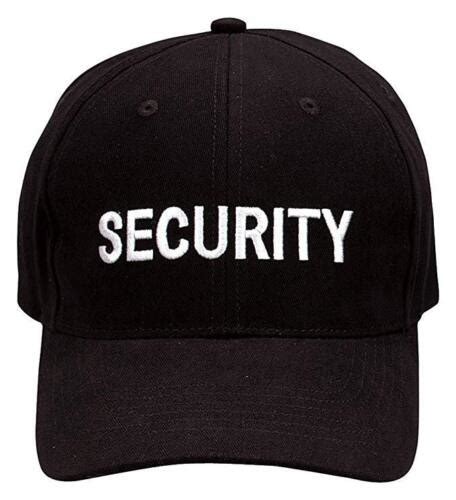 Security Guard Officer Cap Hat Embroidered Black Ebay