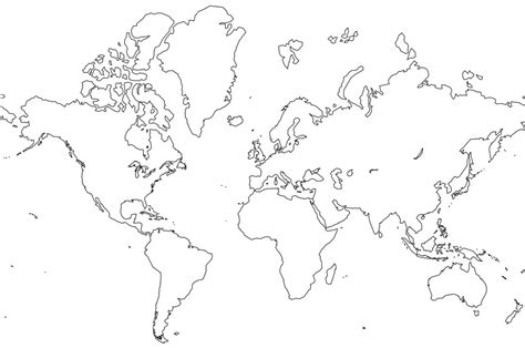 Blank World Map No Borders Jason Rhode Flickr
