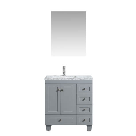 Luxe 30 bathroom vanity feature measurements: Eviva Happy 30" x 18" Transitional Grey Bathroom Vanity ...