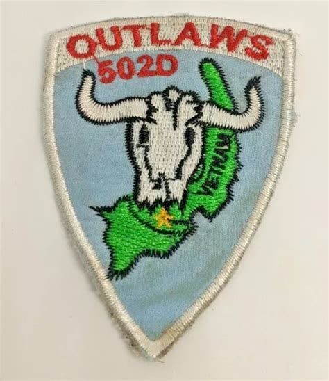 Us Army A Company 502nd Aviation Battalion Outlaws Vintage Vietnam