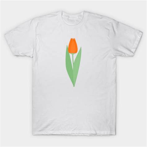 Buy Unisex Fashion Tshirt Orange Tulip Print Tshirt Plus Size Xs Xl T