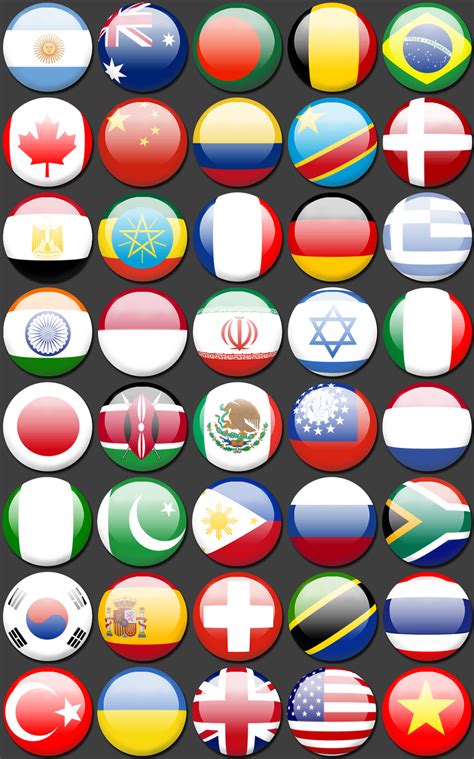 National Flag Buttons By Skyrice On Deviantart