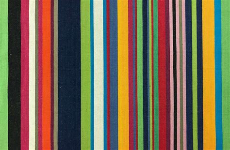 Multi Colour Striped Oilcloth Fabric Wipeable Stripe Fabrics The