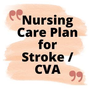 Complete Nursing Care Plan For Stroke Cerebrovascular Accident An T M
