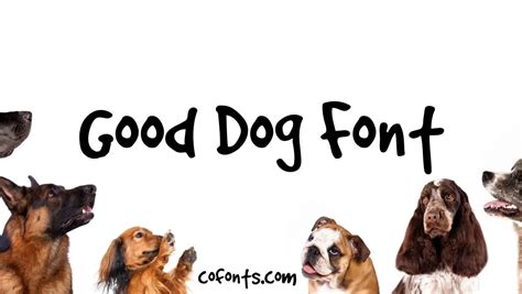 Good Dog Font Free Download Free Download Cofonts