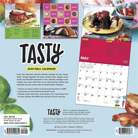 2020 Calendar With Food Holidays Calendar Template Printable
