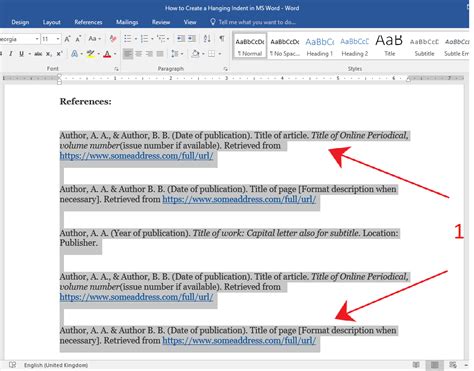 How To Create A Hanging Indent In Ms Word Officebeginner