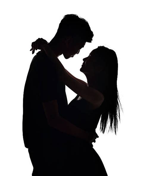 Royalty Free Silhouette Of Two Kissing Lovers Shadow Pictures Images