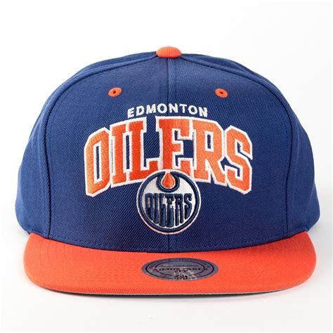 Mitchell And Ness Snapback Team Arch Edmonton Oilers Navy Orange