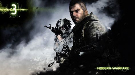 Baggrunde Soldat Call Of Duty Modern Warfare 3 Figur Mørke