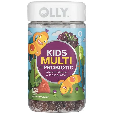 Olly Kids Multi Probiotic Yum Berry Punch Vitamin Gummies 160 Ct