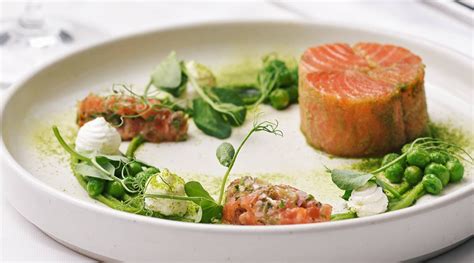 salmon dishes glory bay terrine auckland equal proving created tartare freshly shucked peas euro