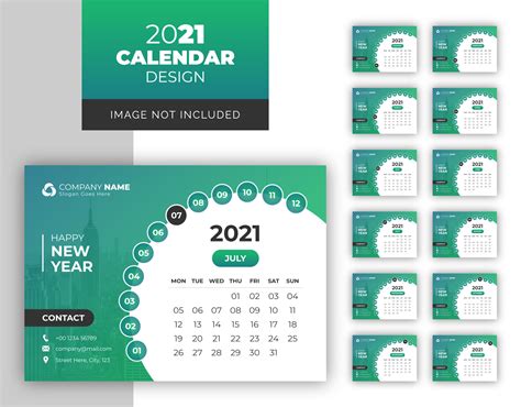 Creative Desk And Wall Calendar Template 2021 By Design All On Dribbble