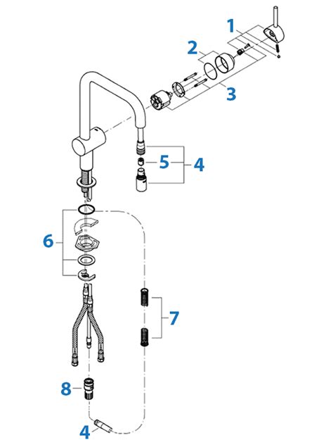 But it is not clear to me where it is leaking. Repair Parts for Grohe Kitchen Faucets