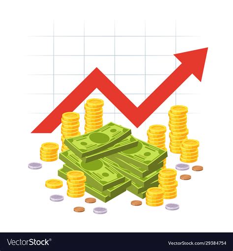 Cartoon Savings Value Growth Money Profit Vector Image