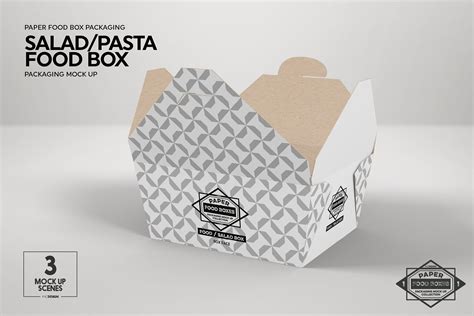 Download Salad Food Box Packaging Mockup | Packaging mockup, Food ...