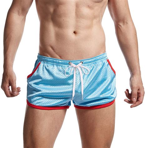 Buy Mens Mesh 3 Inch Booty Shorts Sexy Side Split Workout Running