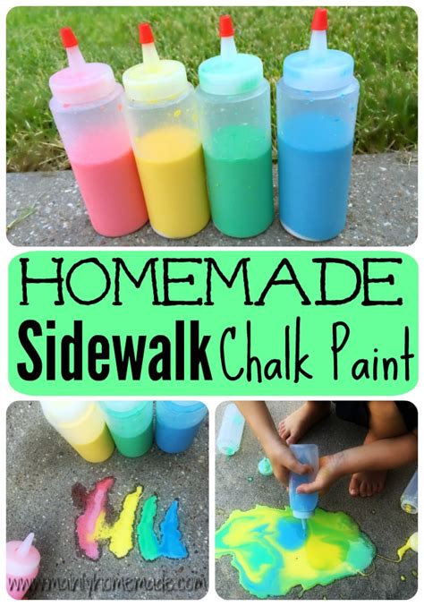 Easy Fizzy Homemade Sidewalk Chalk Paint