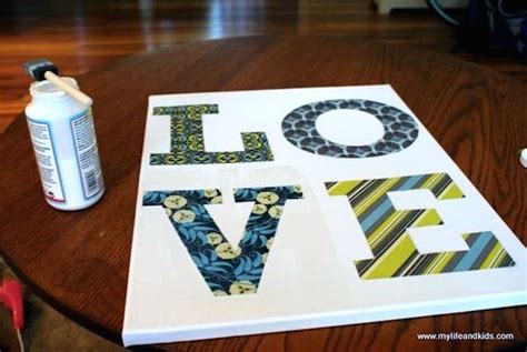 Mod podge modal modern calligraphy modpodge moist moisture plus mold moldable mom money money saving monkey fist monogram monster you will need: Pottery Barn Knock Off LOVE Canvas | Scrapbook paper ...