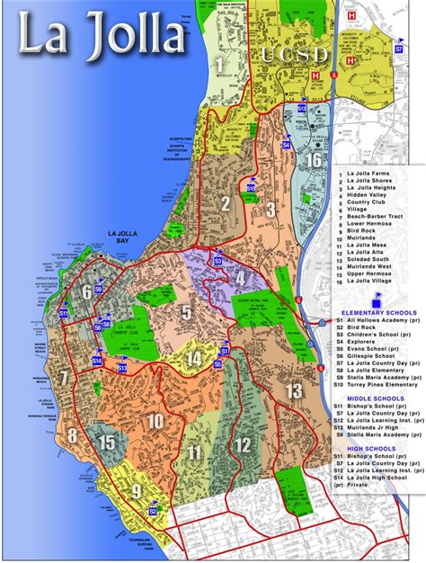 Map Of La Jolla Ca Areas And Communities Of La Jolla California La