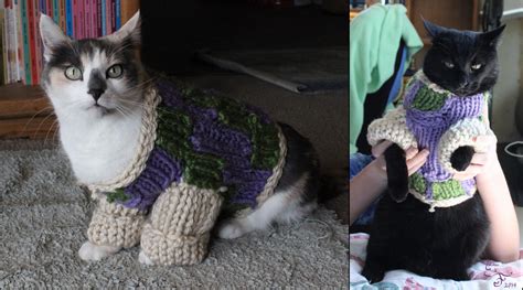 Crocheted Cat Sweater By Thepeculiarmisse On Deviantart