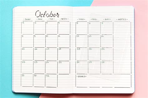 Bullet Journal Printable Monthly Calendar 2024 2024 Calendar Printable