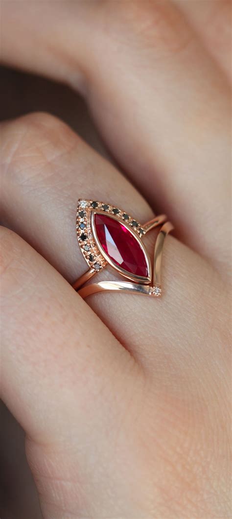 Ruby Engagement Ring Ruby Ring Gold Rings Fashion Gold Jewellery