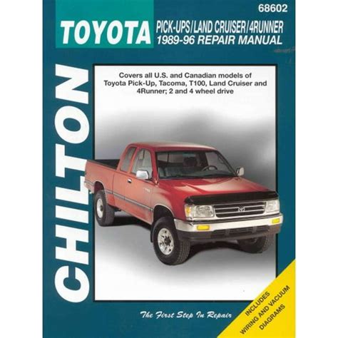 Chiltons Total Car Care Repair Manuals Toyota Pick Ups Land Cruiser