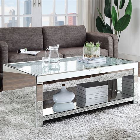 This item is not available. Venetian Worldwide Malish Coffee Table, Mirrored, Silver ...
