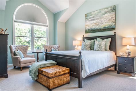 This background image is also suitable for other devices, such as desktop pcs, ipad, iphone, android, or tablet. Beach House Master Bedroom | Green bedroom walls, Seafoam ...