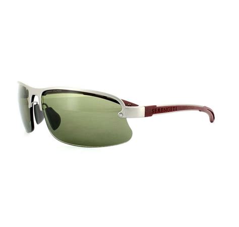 Serengeti Sunglasses Destare 7689 Satin Silver Red Phd 555nm Green Polarized · 91 00
