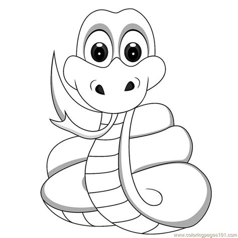 36 free cute animals coloring pages printable. Coloring Pages Baby snake (Reptile > Snake) - free ...