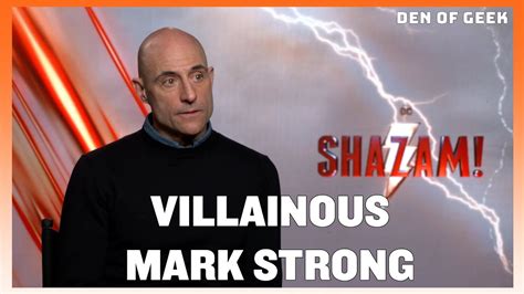 Shazam 2019 Mark Strong On Becoming The Villain Youtube