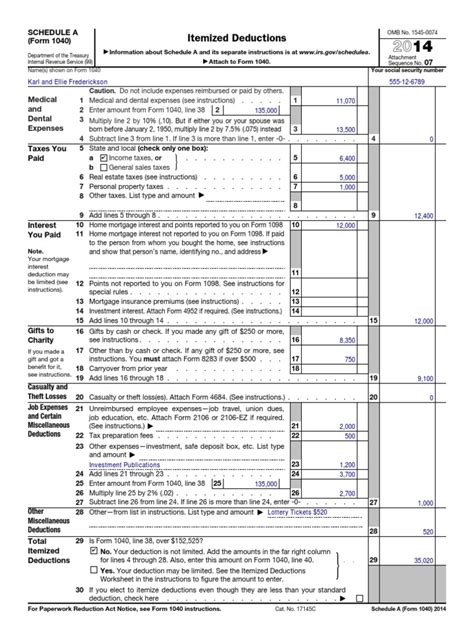 Income is deemed derived from malaysia if: Individual Tax Return Problem 2 Form 1040 Schedule A | Tax ...