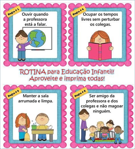 Rotina Para Educação Infantil Regras Mundinho Da Criança