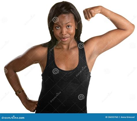 Confident Woman Flexes Her Bicep Stock Photo Image 26033760