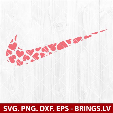 Nike Heart Swoosh Svg Valentines Swoosh Svg Nike Love Svg Brand