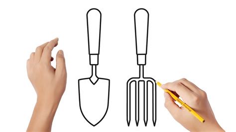 How To Draw Gardening Tools Easy Drawings Newbieto Gardening