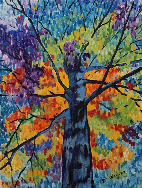 Blue Tree Painting By Melanie Williams Fine Art America