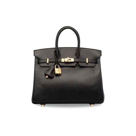 A Black Epsom Leather Birkin 25 With Gold Hardware HermÈs 2016