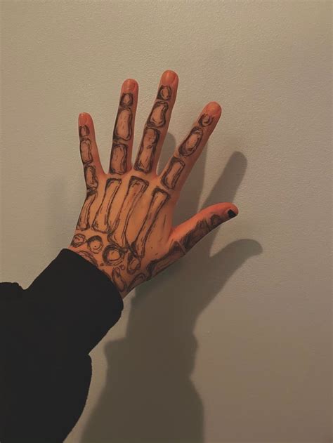 Skeleton Hand Ink Drawing Hand Tattoos Cute Hand Tattoos How To