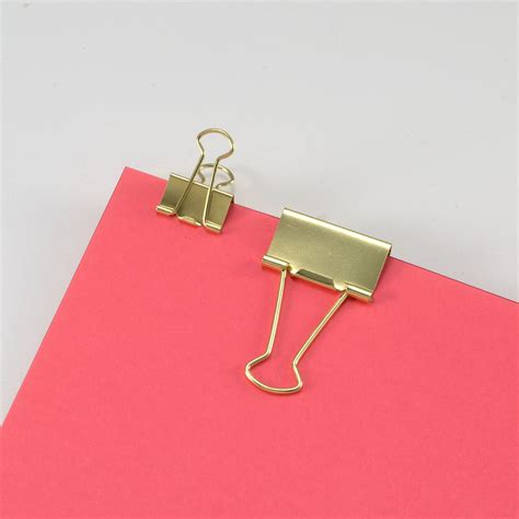 Gold Binder Clips Assorted Sizes
