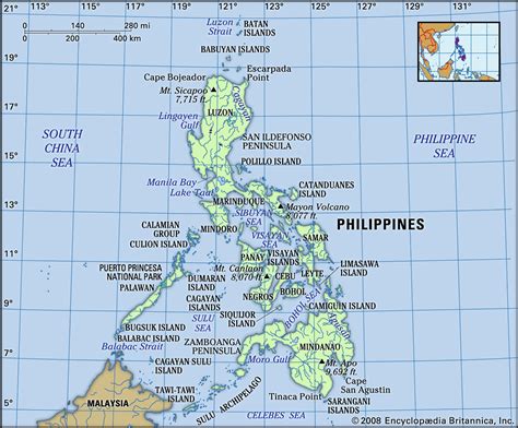 Physical Map Of Philippines