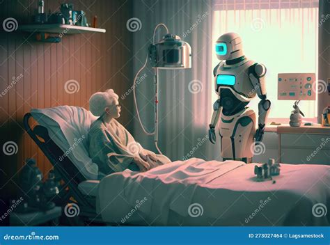 Nursing Care Robots Take Care Of Elderly Patients In Hospitals Medical