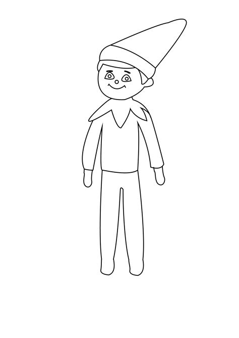Free Printable Elf on The Shelf Coloring Pages - Tulamama