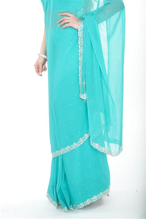 stunning sky blue ready made pre stiched sari indowestern gowns indian wedding sari